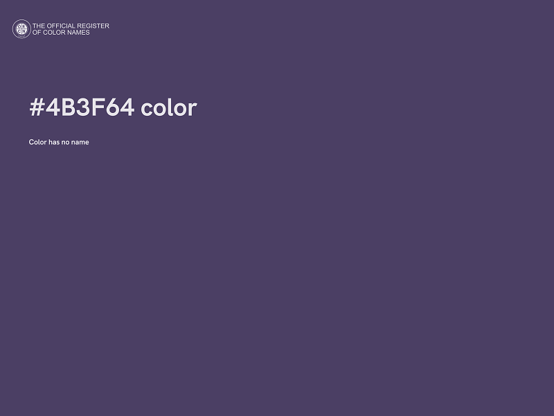 #4B3F64 color image