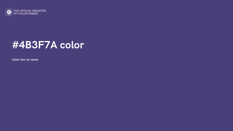 #4B3F7A color image