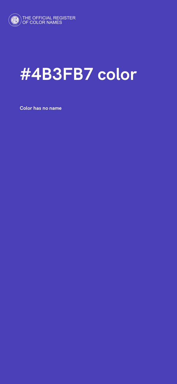 #4B3FB7 color image
