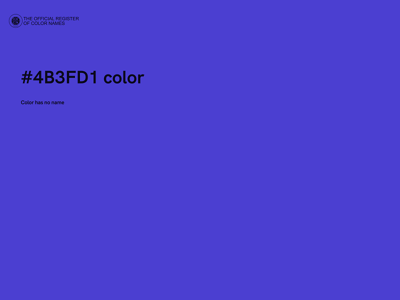 #4B3FD1 color image