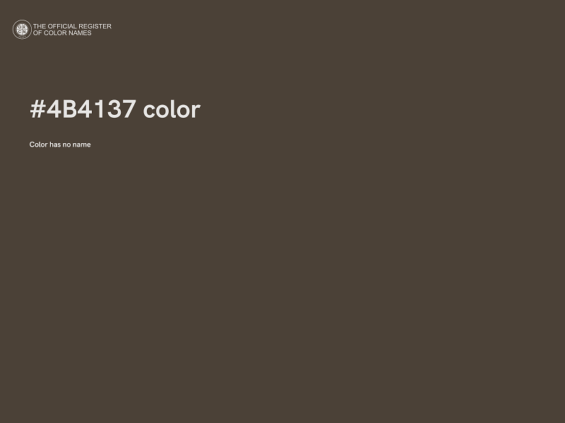 #4B4137 color image