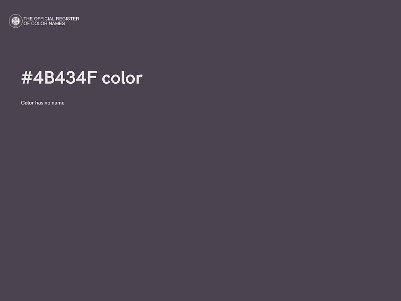 #4B434F color image