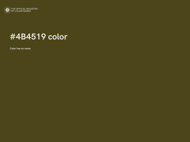 #4B4519 color image