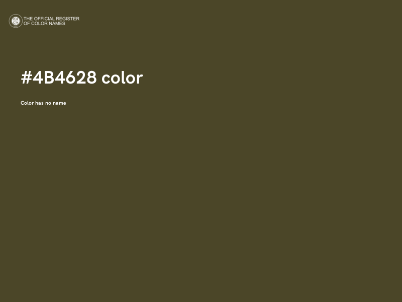 #4B4628 color image