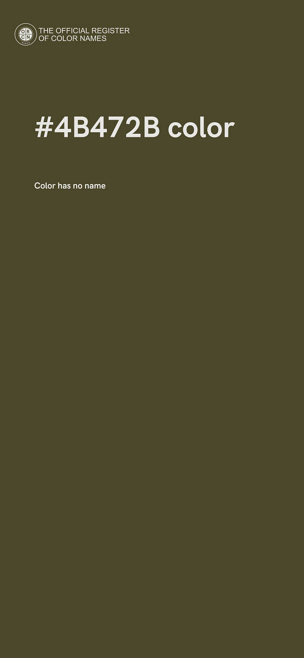 #4B472B color image