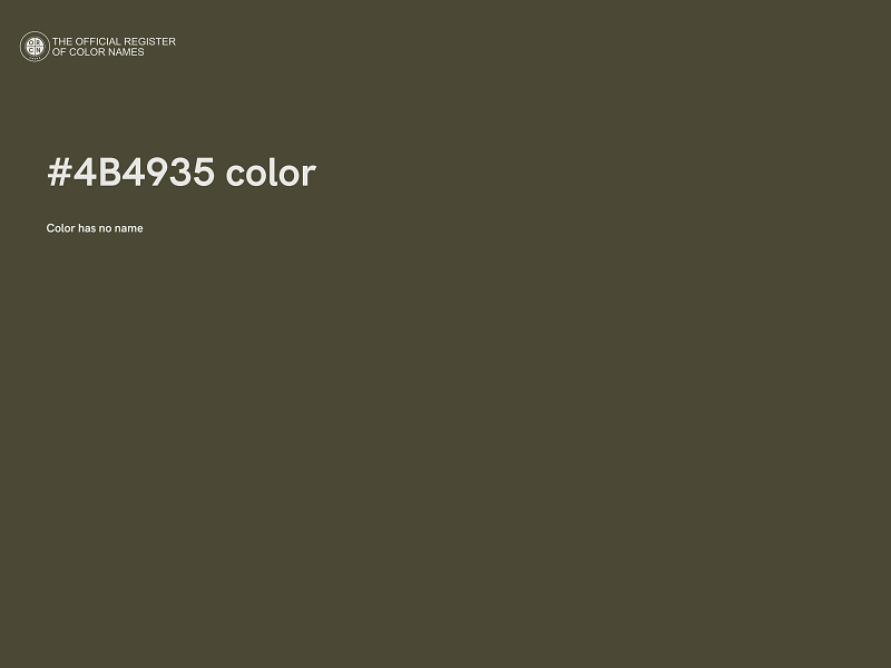 #4B4935 color image