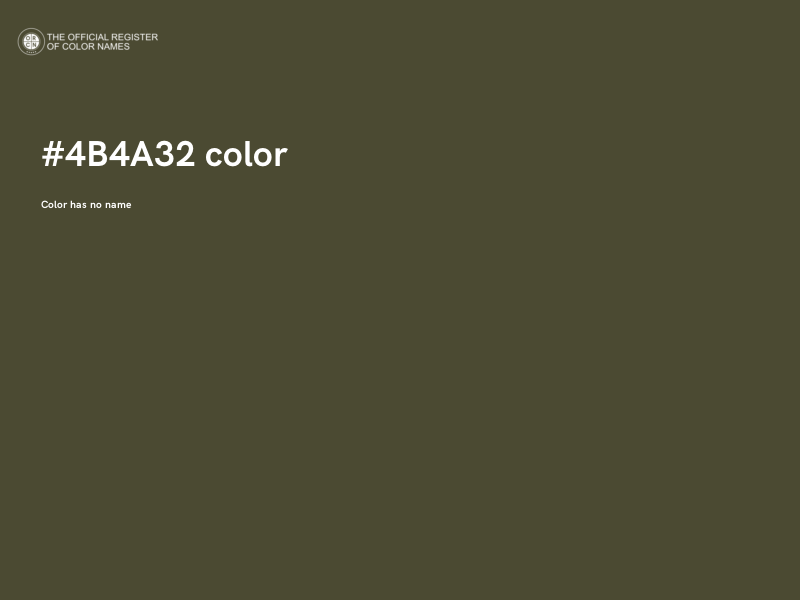 #4B4A32 color image