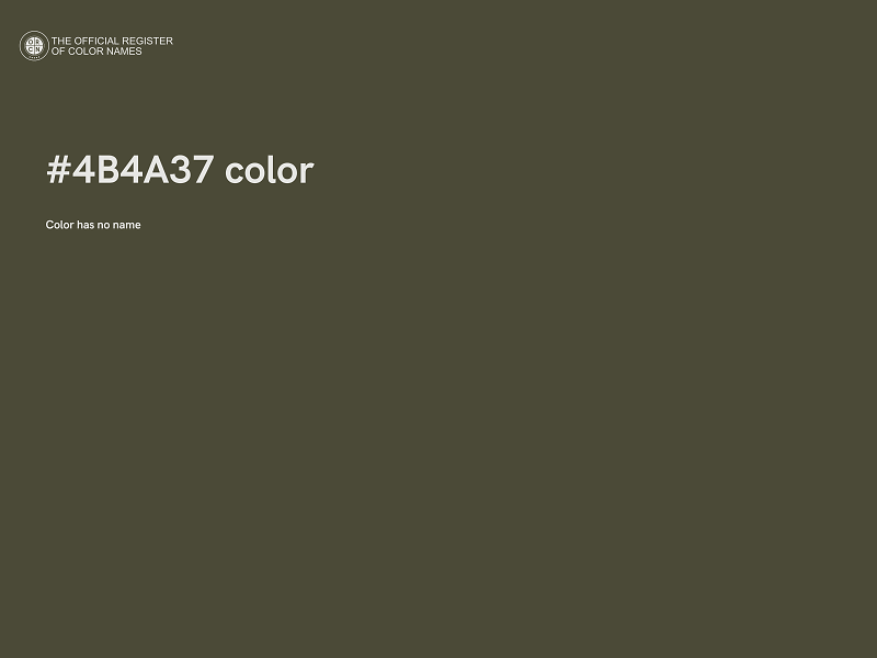 #4B4A37 color image