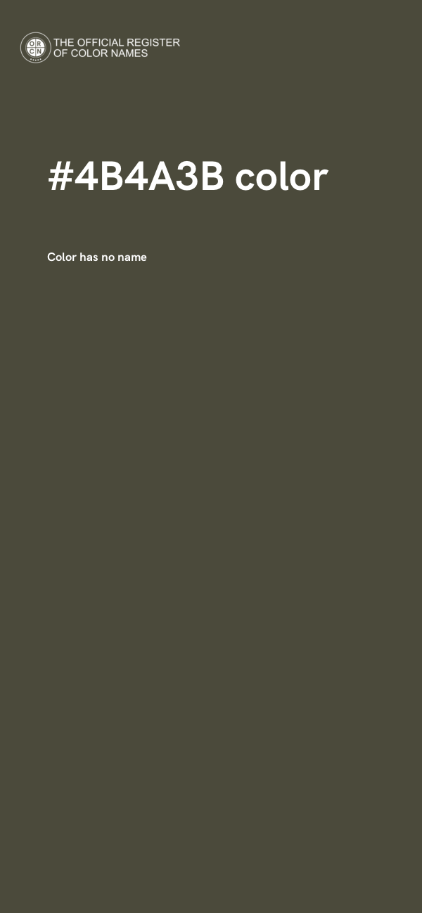 #4B4A3B color image