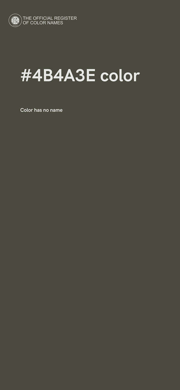 #4B4A3E color image