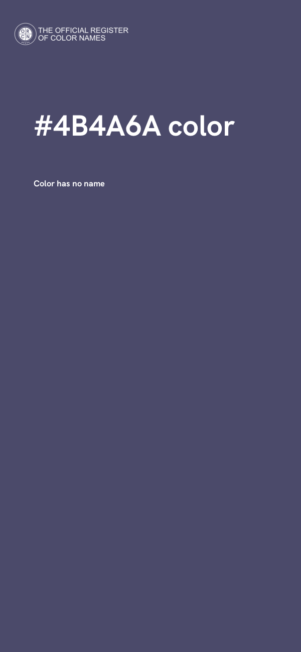 #4B4A6A color image