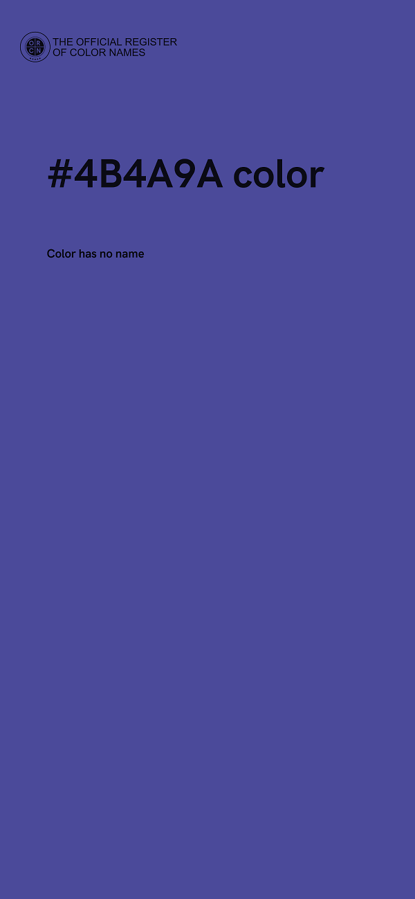 #4B4A9A color image