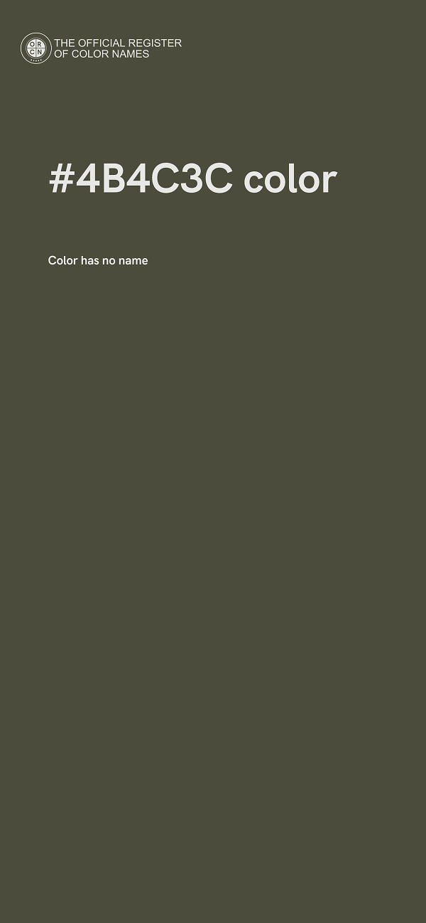 #4B4C3C color image