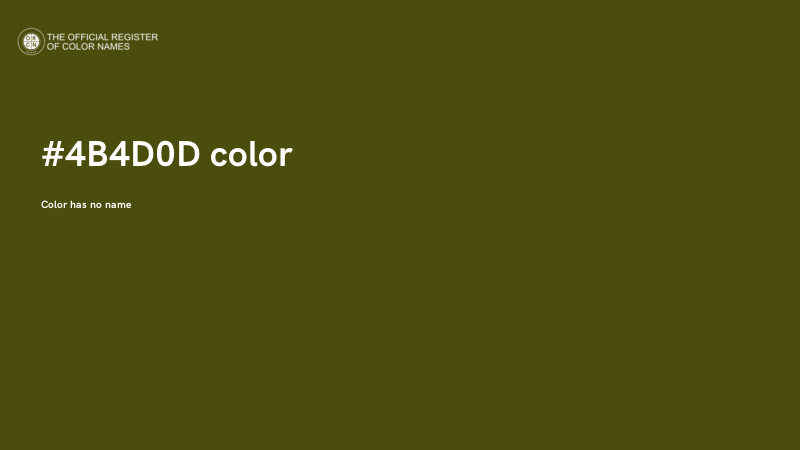 #4B4D0D color image