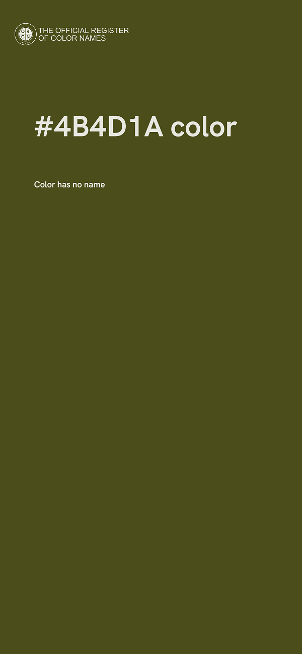#4B4D1A color image