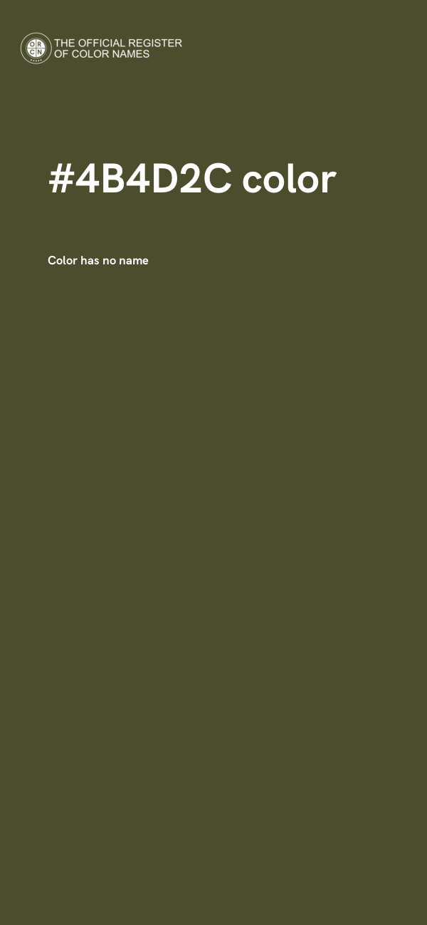 #4B4D2C color image