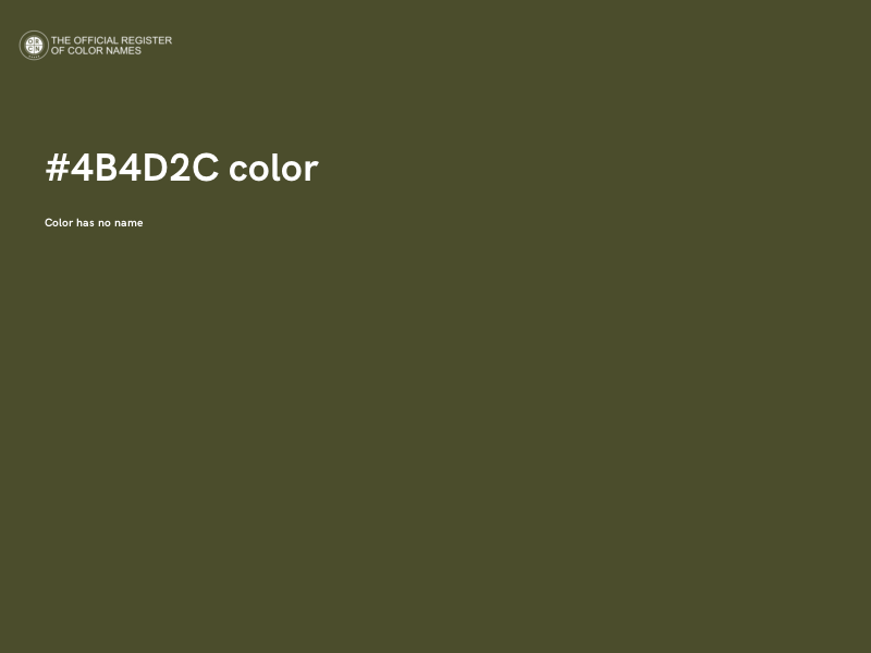 #4B4D2C color image
