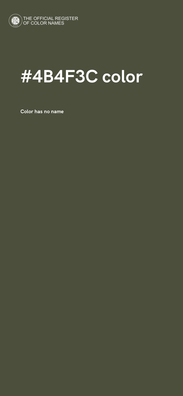#4B4F3C color image