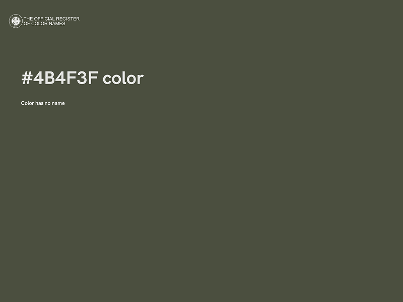 #4B4F3F color image