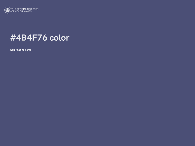 #4B4F76 color image