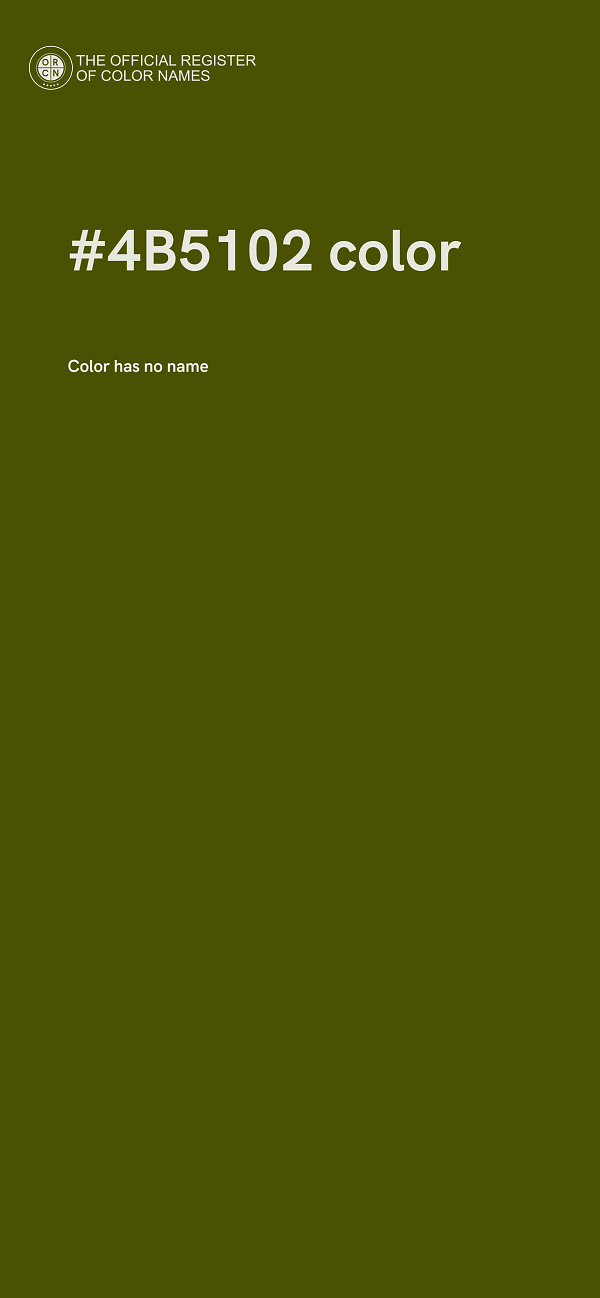 #4B5102 color image