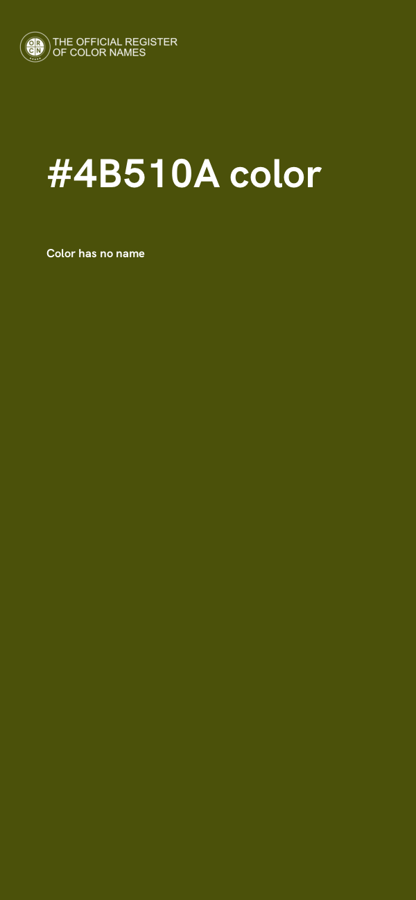 #4B510A color image