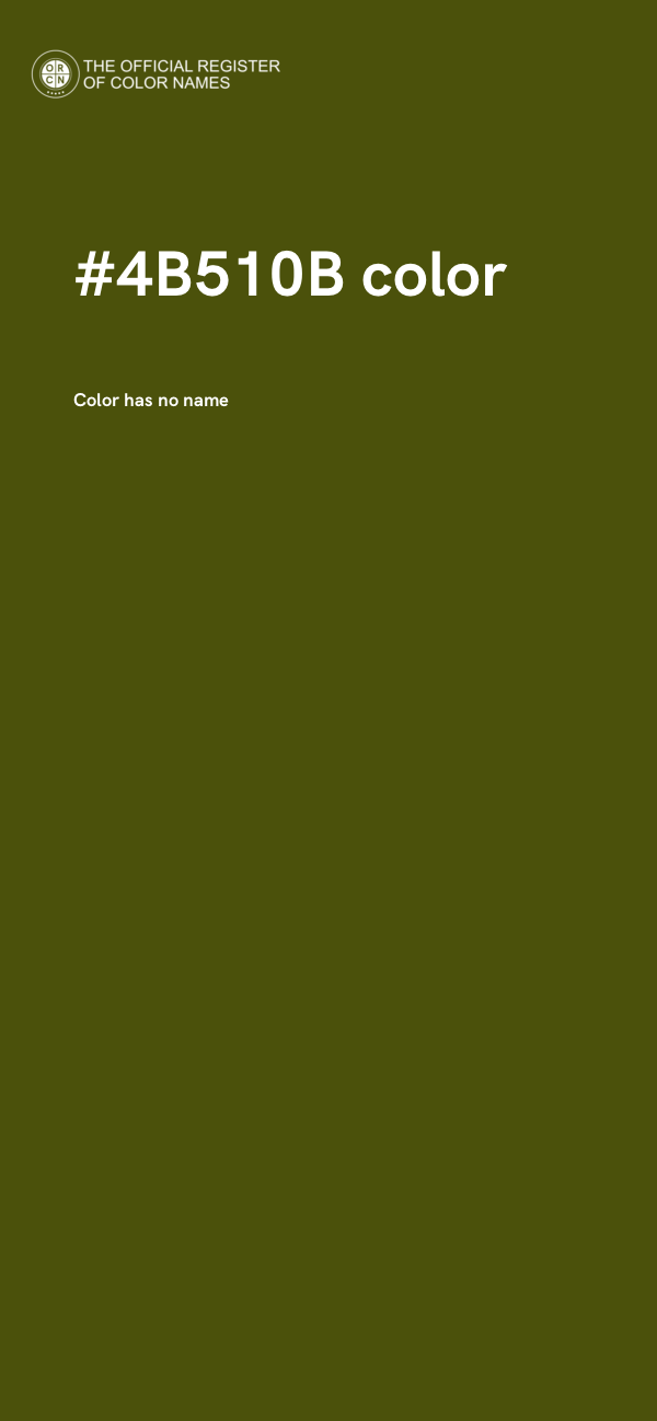 #4B510B color image