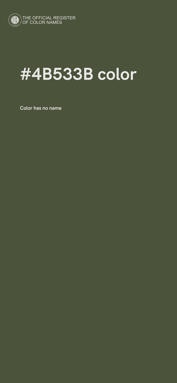 #4B533B color image