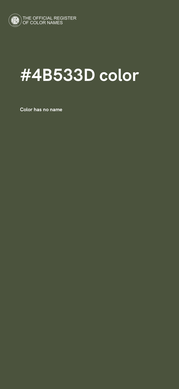 #4B533D color image
