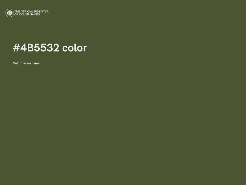 #4B5532 color image