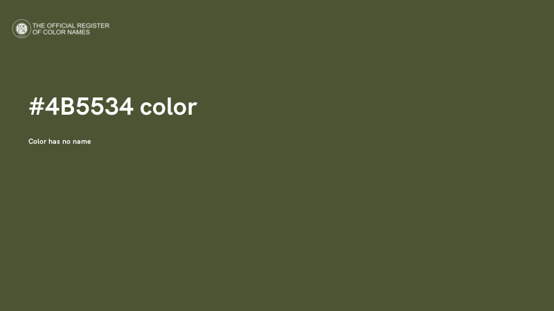 #4B5534 color image