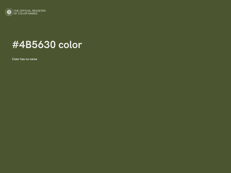 #4B5630 color image