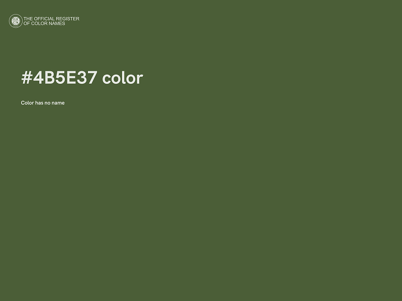 #4B5E37 color image