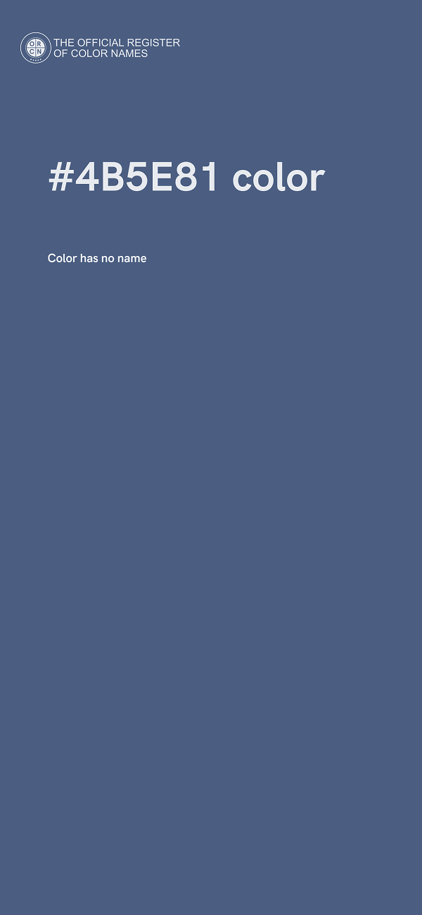 #4B5E81 color image