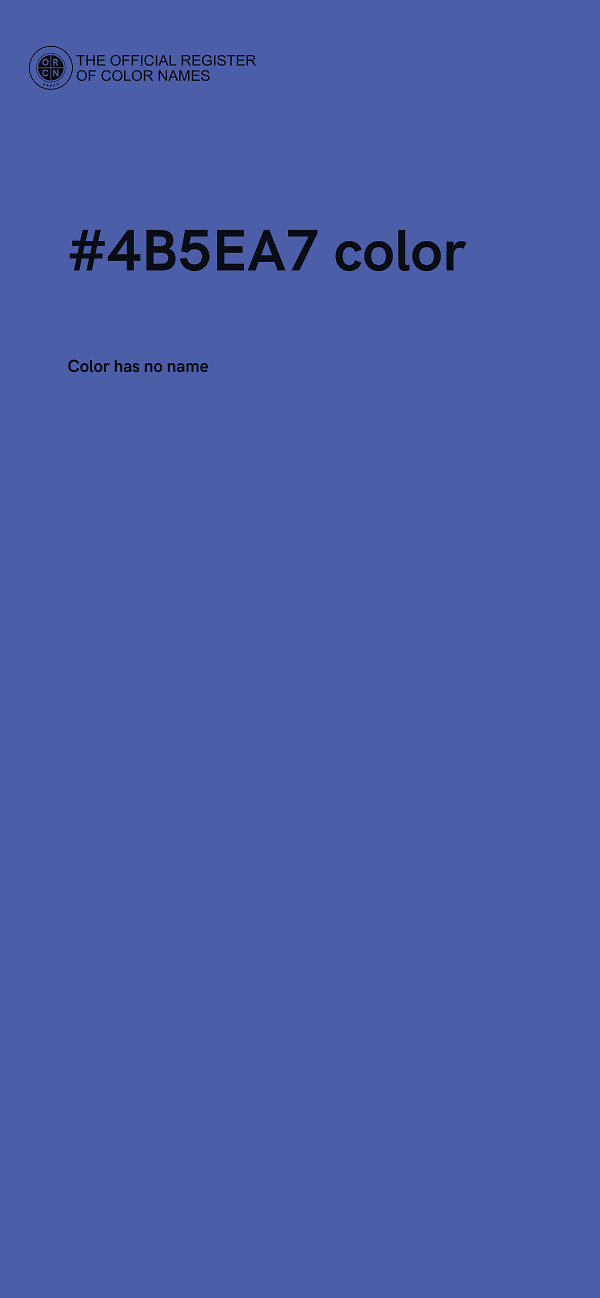 #4B5EA7 color image
