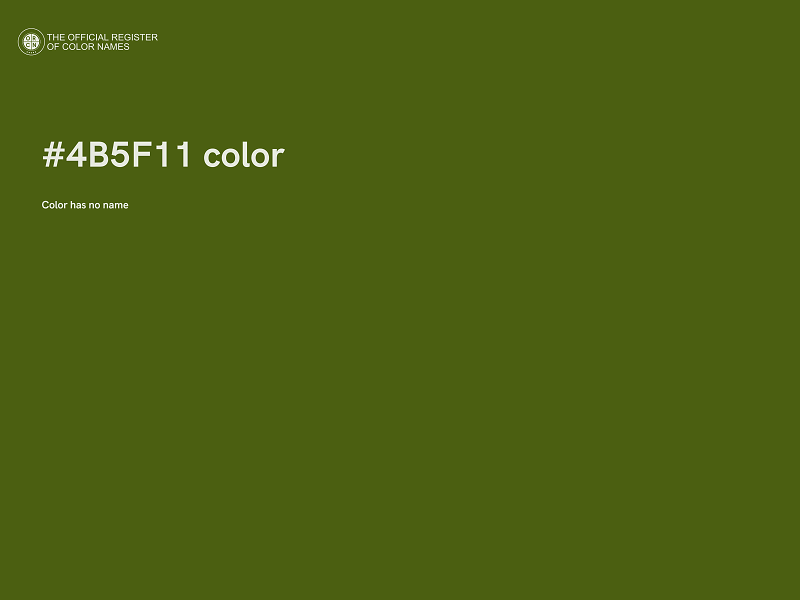 #4B5F11 color image