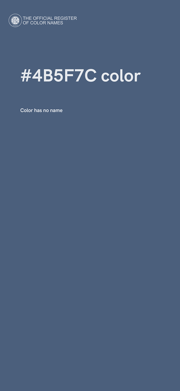 #4B5F7C color image