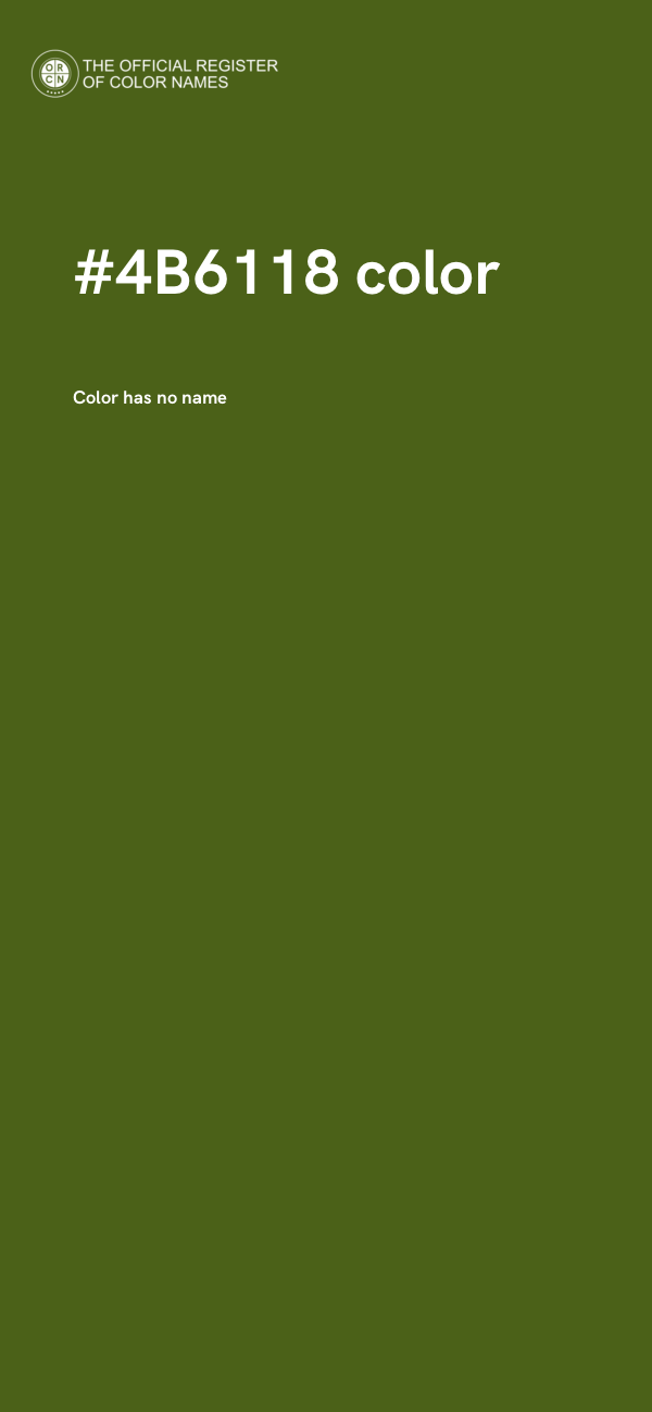 #4B6118 color image