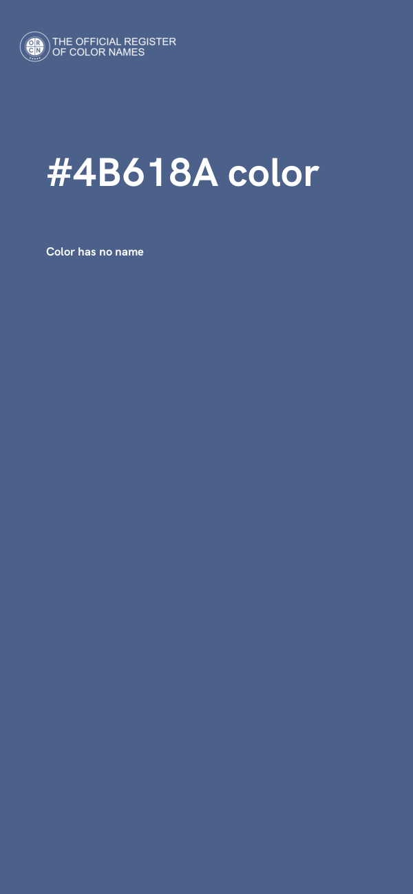 #4B618A color image