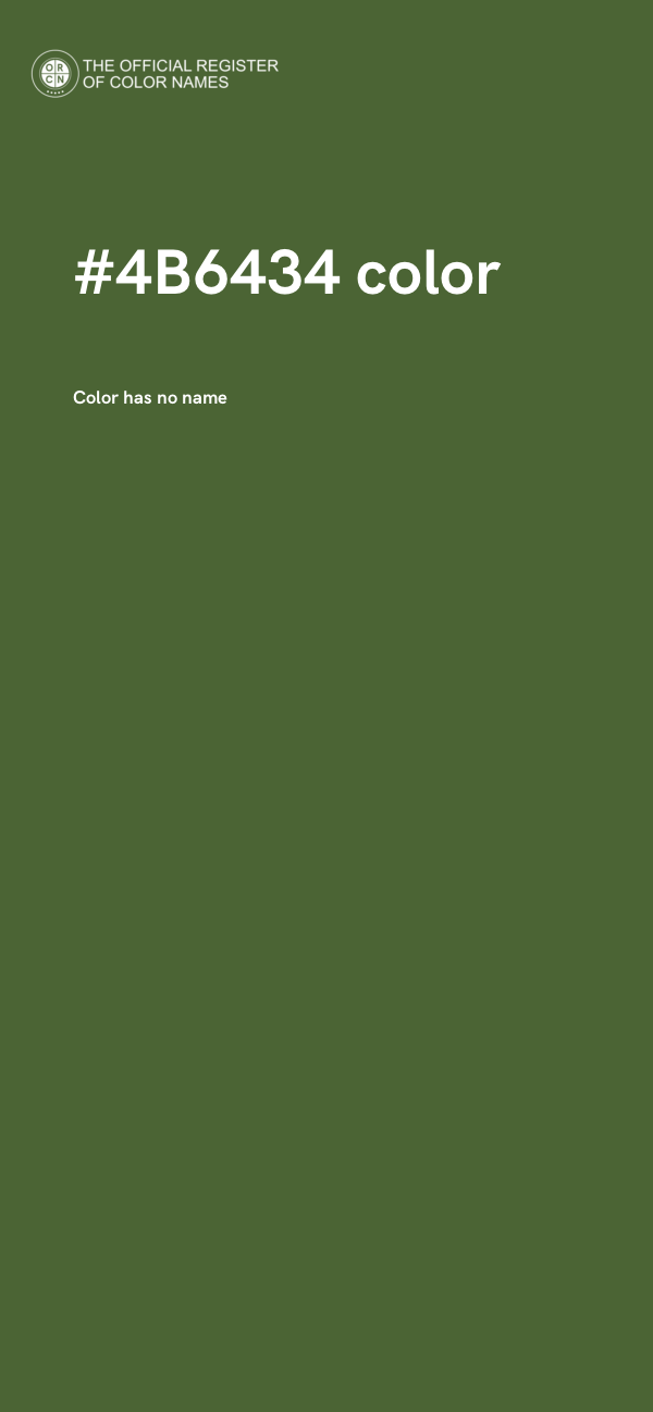 #4B6434 color image