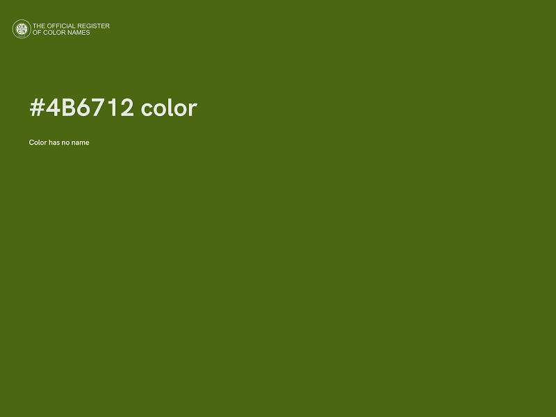 #4B6712 color image