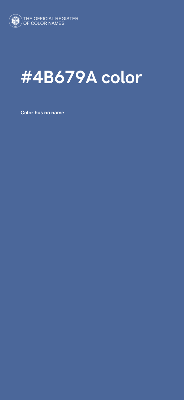 #4B679A color image