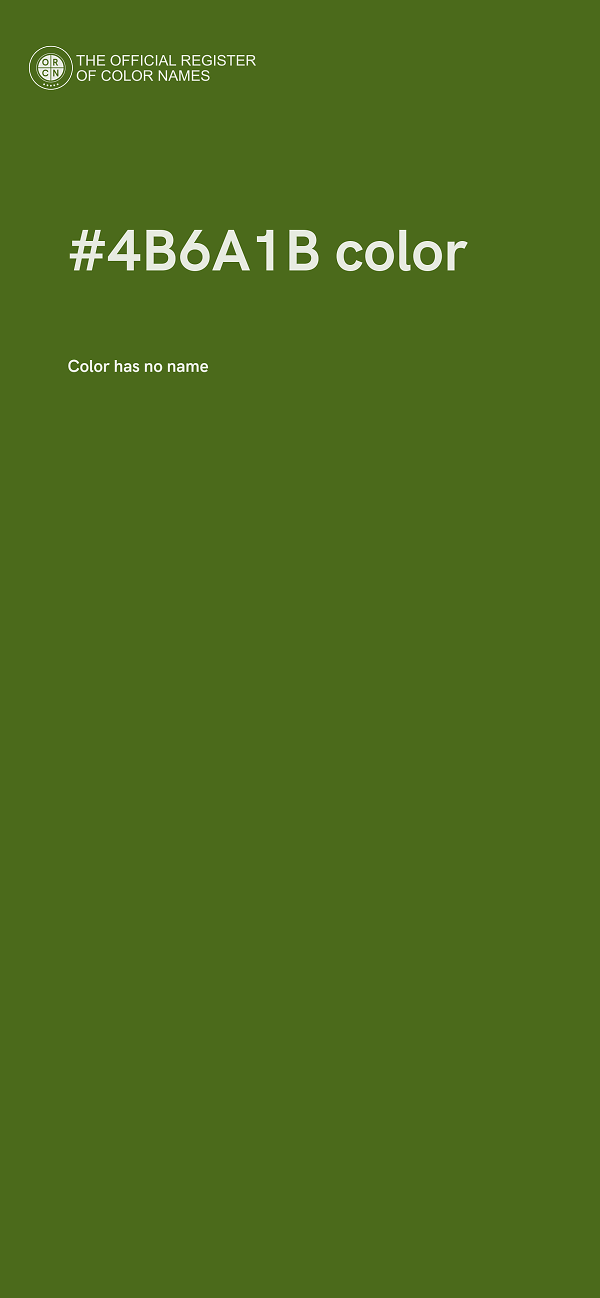 #4B6A1B color image