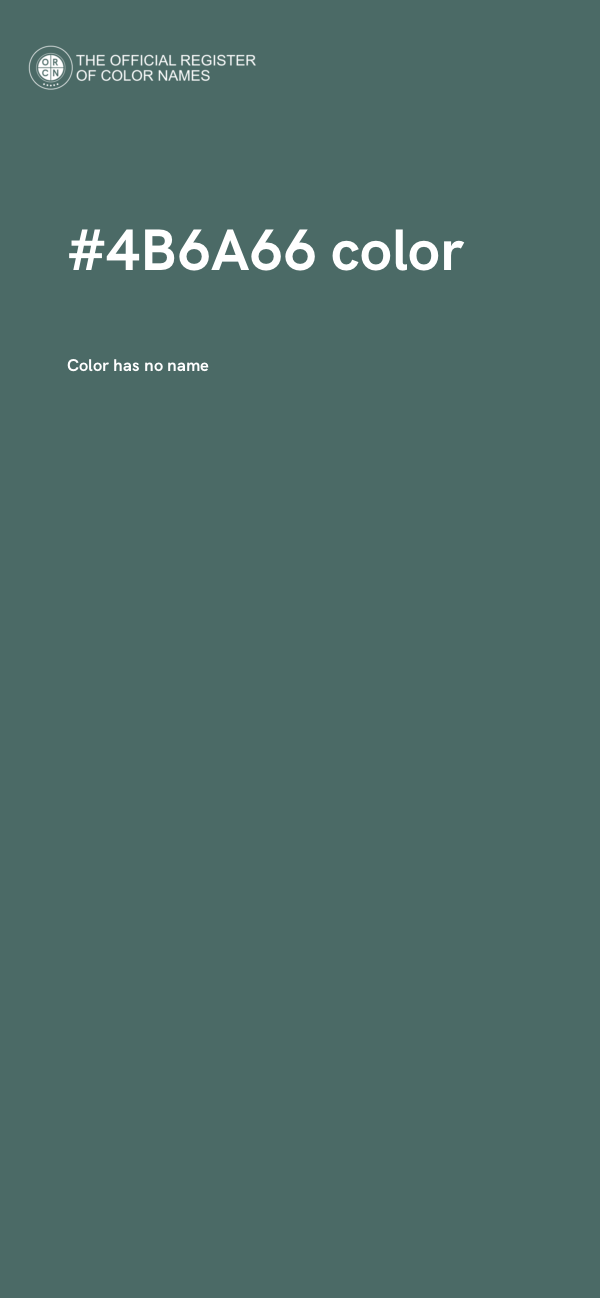 #4B6A66 color image