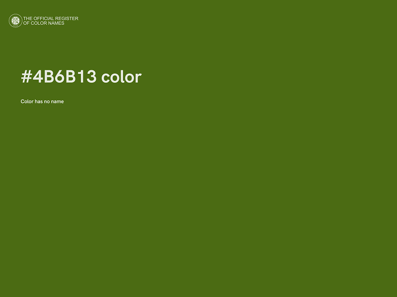 #4B6B13 color image