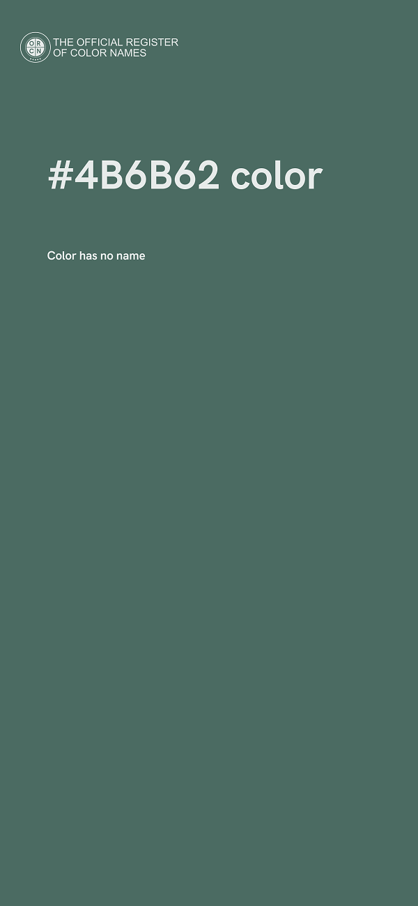 #4B6B62 color image