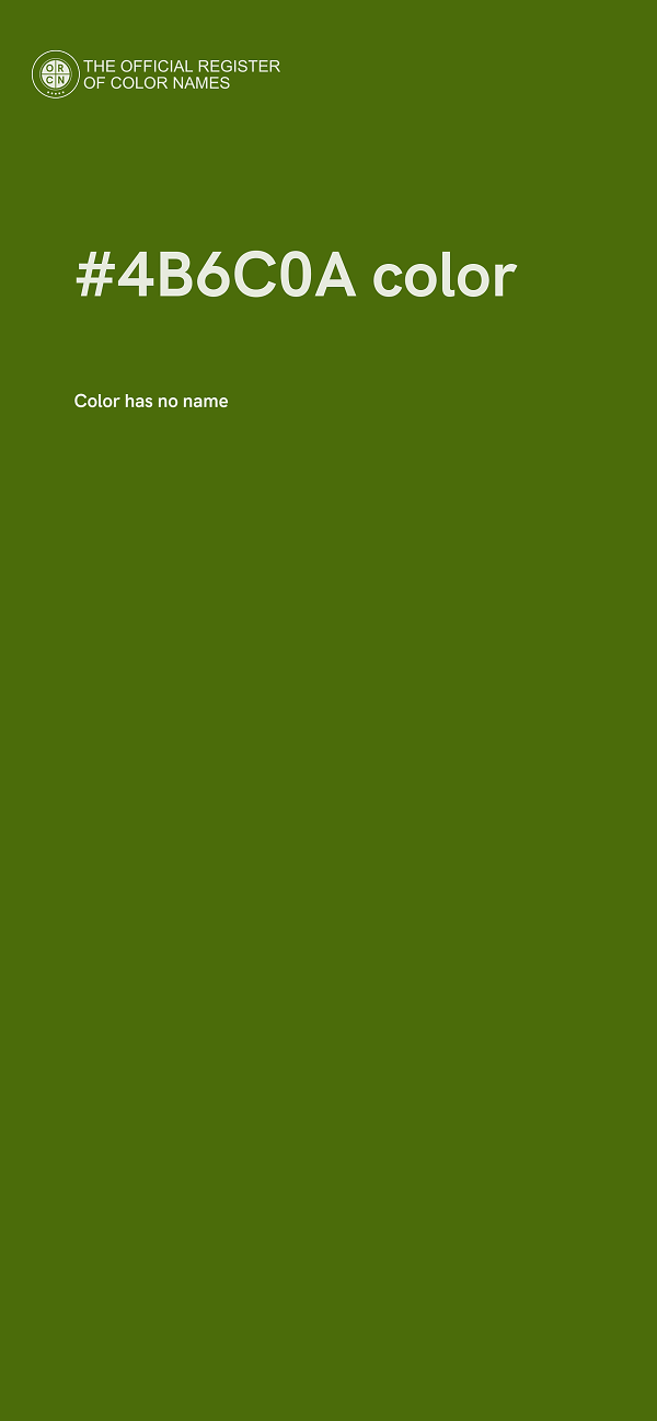 #4B6C0A color image