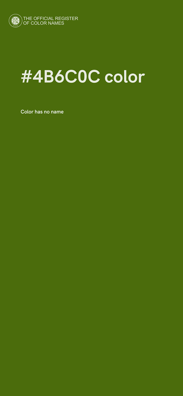 #4B6C0C color image