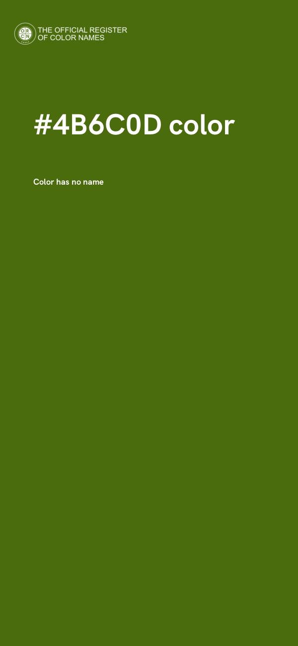 #4B6C0D color image