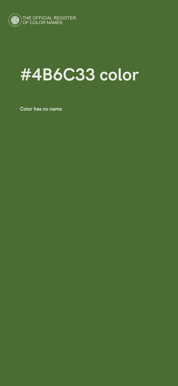 #4B6C33 color image
